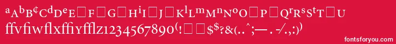 AtlantixProDisplaySsiDisplayRegular Font – White Fonts on Red Background