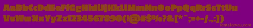 PassiononeBlack Font – Brown Fonts on Purple Background