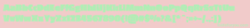 PassiononeBlack Font – Green Fonts on Pink Background