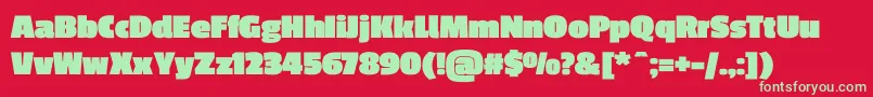 PassiononeBlack Font – Green Fonts on Red Background