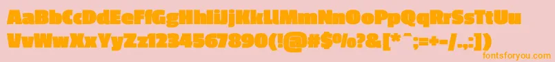 PassiononeBlack Font – Orange Fonts on Pink Background