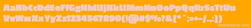 PassiononeBlack Font – Pink Fonts on Orange Background