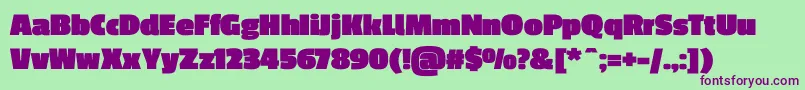 PassiononeBlack Font – Purple Fonts on Green Background