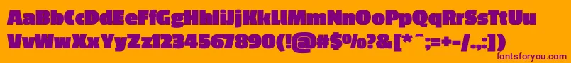 PassiononeBlack Font – Purple Fonts on Orange Background