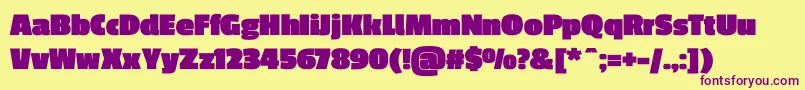 PassiononeBlack Font – Purple Fonts on Yellow Background