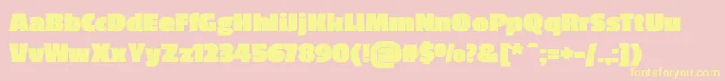 PassiononeBlack Font – Yellow Fonts on Pink Background
