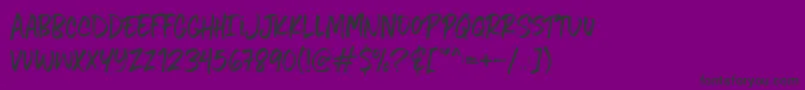Fiveboroughshandwriting Font – Black Fonts on Purple Background