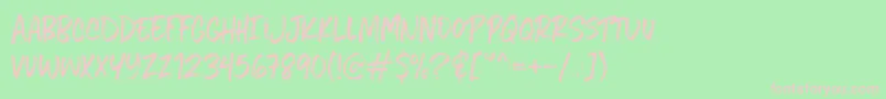 Fiveboroughshandwriting Font – Pink Fonts on Green Background
