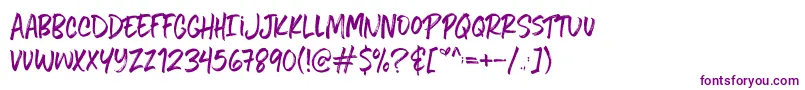 Fiveboroughshandwriting Font – Purple Fonts on White Background