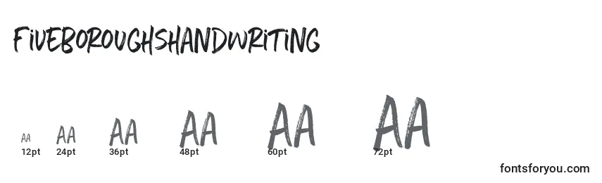 Fiveboroughshandwriting Font Sizes