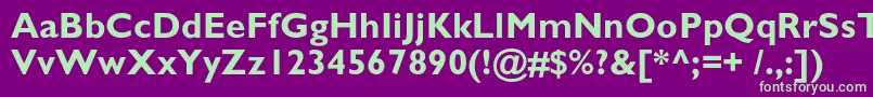 AzgillsanscBold Font – Green Fonts on Purple Background