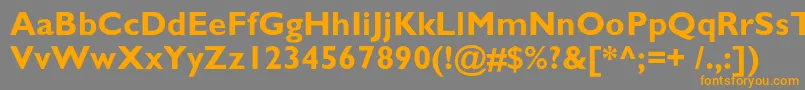 AzgillsanscBold Font – Orange Fonts on Gray Background