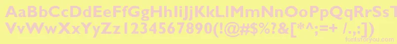 AzgillsanscBold Font – Pink Fonts on Yellow Background