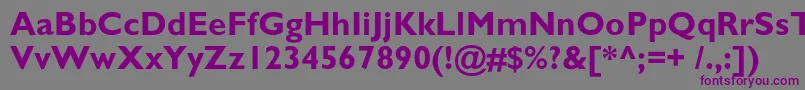 AzgillsanscBold Font – Purple Fonts on Gray Background