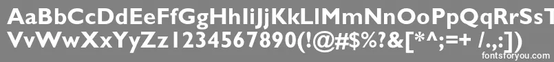 フォントAzgillsanscBold – 灰色の背景に白い文字