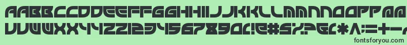 フォントByron – 緑の背景に黒い文字