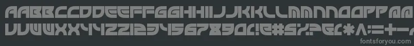 フォントByron – 黒い背景に灰色の文字