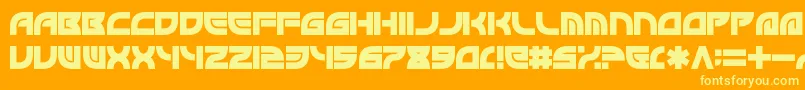 フォントByron – オレンジの背景に黄色の文字