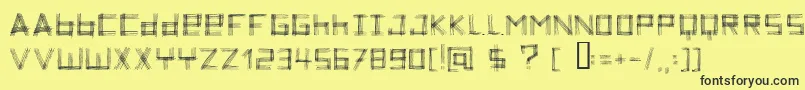 ZoeTheZebra Font – Black Fonts on Yellow Background