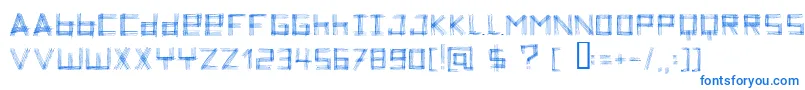 ZoeTheZebra Font – Blue Fonts on White Background