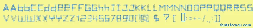 ZoeTheZebra Font – Blue Fonts on Yellow Background