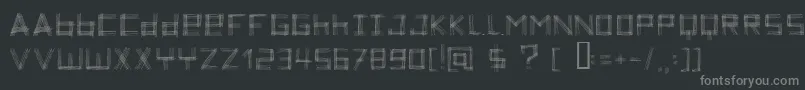 ZoeTheZebra Font – Gray Fonts on Black Background