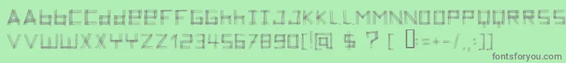 ZoeTheZebra Font – Gray Fonts on Green Background