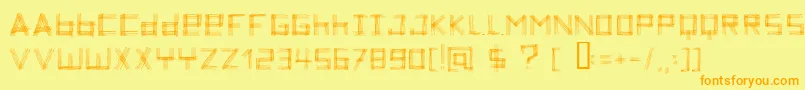 ZoeTheZebra Font – Orange Fonts on Yellow Background