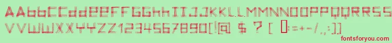 ZoeTheZebra Font – Red Fonts on Green Background