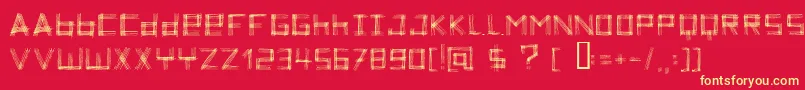 ZoeTheZebra Font – Yellow Fonts on Red Background