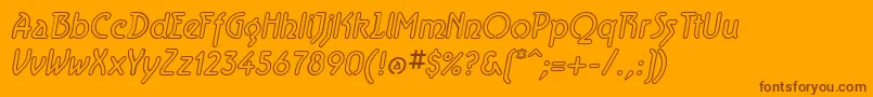 AeroliteSkyItalic Font – Brown Fonts on Orange Background