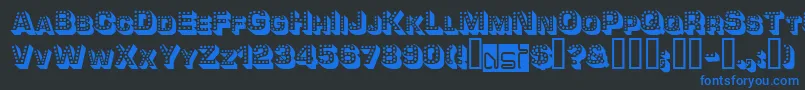 Tonight Font – Blue Fonts on Black Background