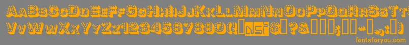 Tonight Font – Orange Fonts on Gray Background