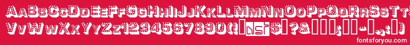 Tonight Font – White Fonts on Red Background