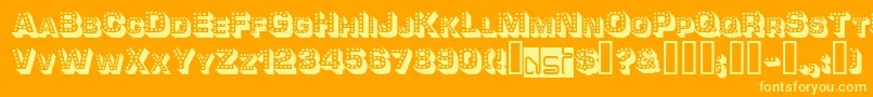 Tonight Font – Yellow Fonts on Orange Background