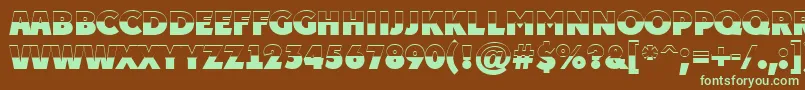 APlakattitulbwExtrabold Font – Green Fonts on Brown Background