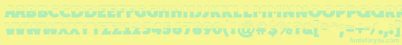 APlakattitulbwExtrabold Font – Green Fonts on Yellow Background