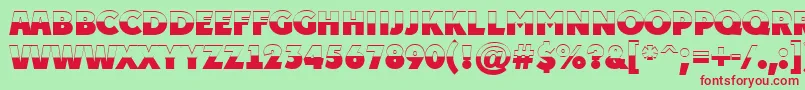 APlakattitulbwExtrabold Font – Red Fonts on Green Background