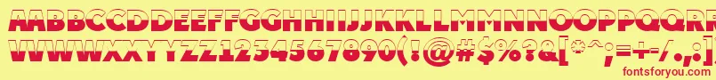 APlakattitulbwExtrabold Font – Red Fonts on Yellow Background