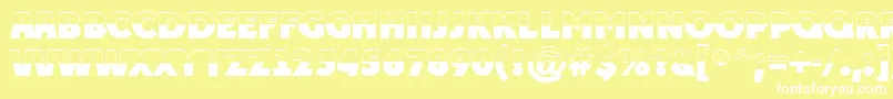 Czcionka APlakattitulbwExtrabold – białe czcionki na żółtym tle