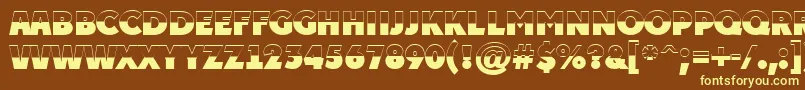 APlakattitulbwExtrabold Font – Yellow Fonts on Brown Background