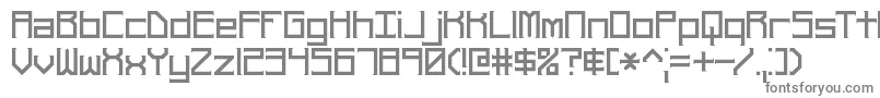 フォントRehearsalPointBrk – 白い背景に灰色の文字