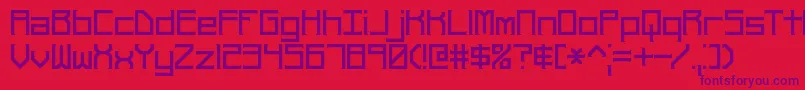 RehearsalPointBrk Font – Purple Fonts on Red Background