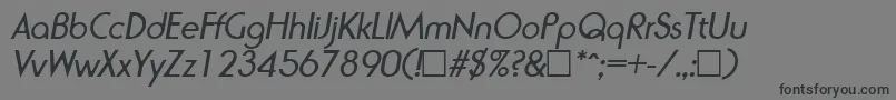 RondaItalic-Schriftart – Schwarze Schriften auf grauem Hintergrund