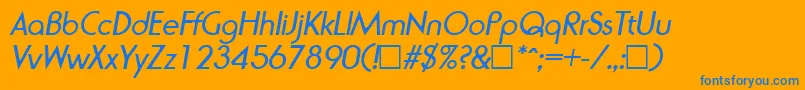 fuente RondaItalic – Fuentes Azules Sobre Fondo Naranja