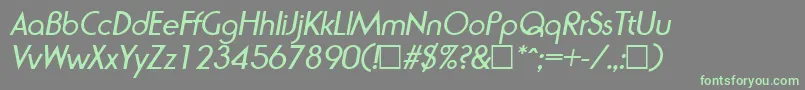 RondaItalic-Schriftart – Grüne Schriften auf grauem Hintergrund