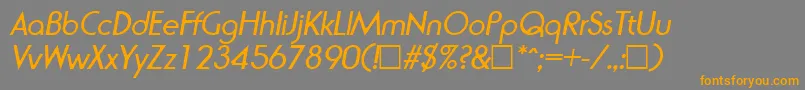 RondaItalic Font – Orange Fonts on Gray Background