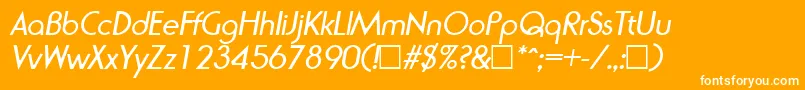 RondaItalic Font – White Fonts on Orange Background