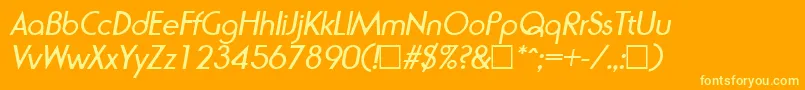 RondaItalic Font – Yellow Fonts on Orange Background