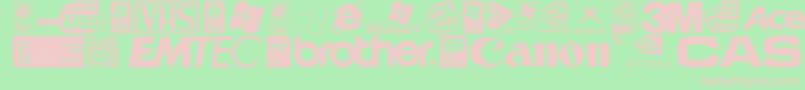 IllustrateIt Font – Pink Fonts on Green Background